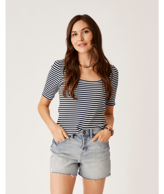 Asher Rib Top - 419NAVY