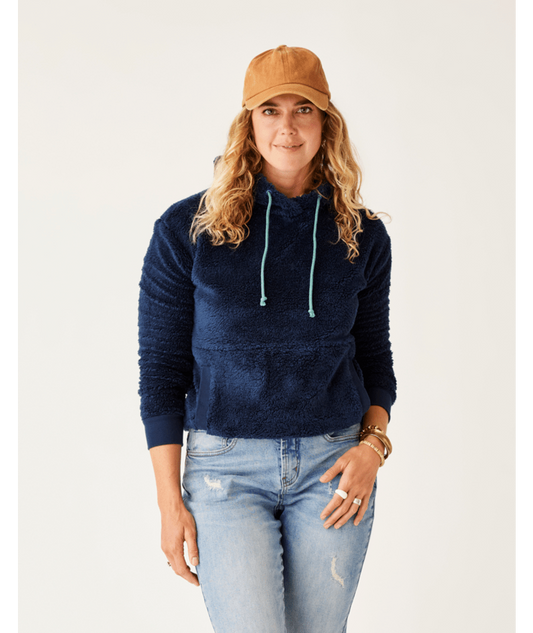 Brie Sherpa Hoodie - 552NAVY