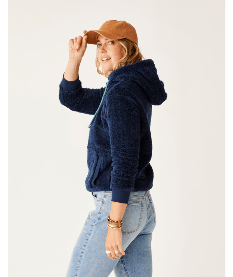 Brie Sherpa Hoodie - 552NAVY