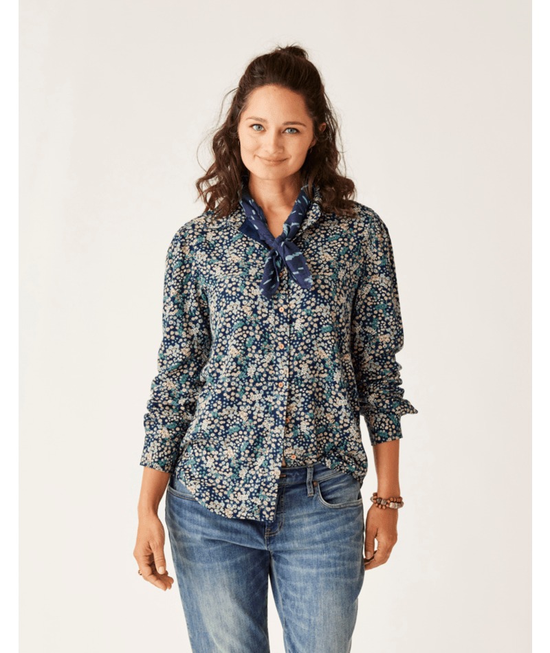 Nadia Twill Shirt - 425NAVY