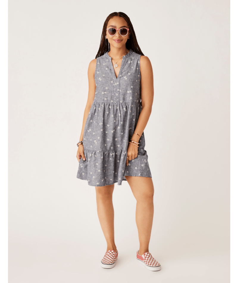 Nellie Linen Dress - 483NAVY